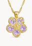 Lykkeblomst Necklace Lavender Gold - Halskjede