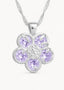 Lykkeblomst Necklace Lavender Silver - Halskjede