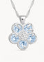 Lykkeblomst Necklace Blue Silver - Halskjede