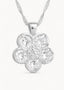 Lykkeblomst Necklace White Silver - Halskjede