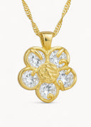 Lykkeblomst Necklace White Gold - Halskjede