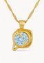 Lykkesten Necklace Blue Gold - Halskjede