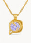 Lykkesten Necklace Lavender Gold - Halskjede