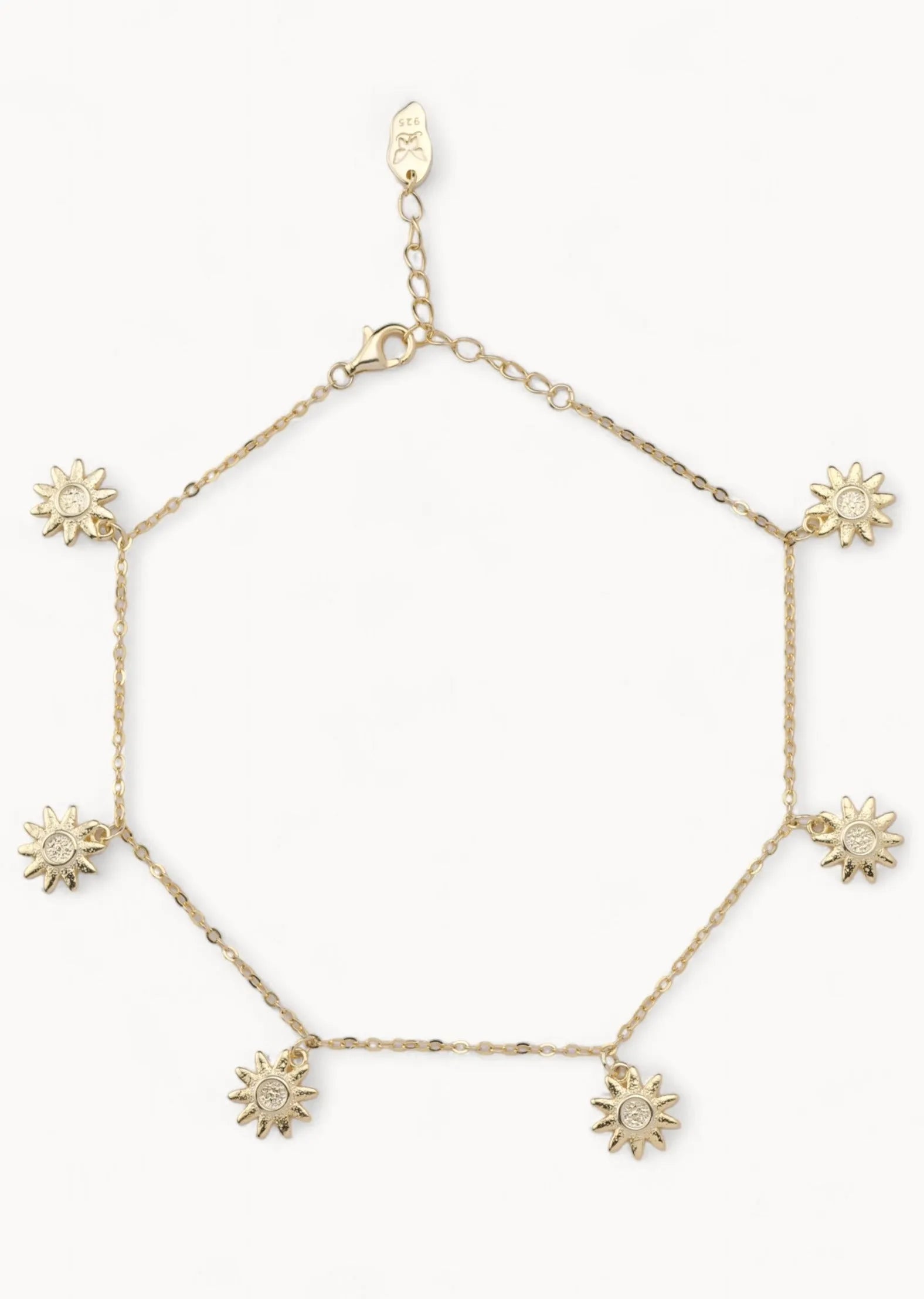 Sunflower Anklet Gold - Ankelkjeder