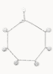 Sunflower Anklet Silver - Ankelkjeder